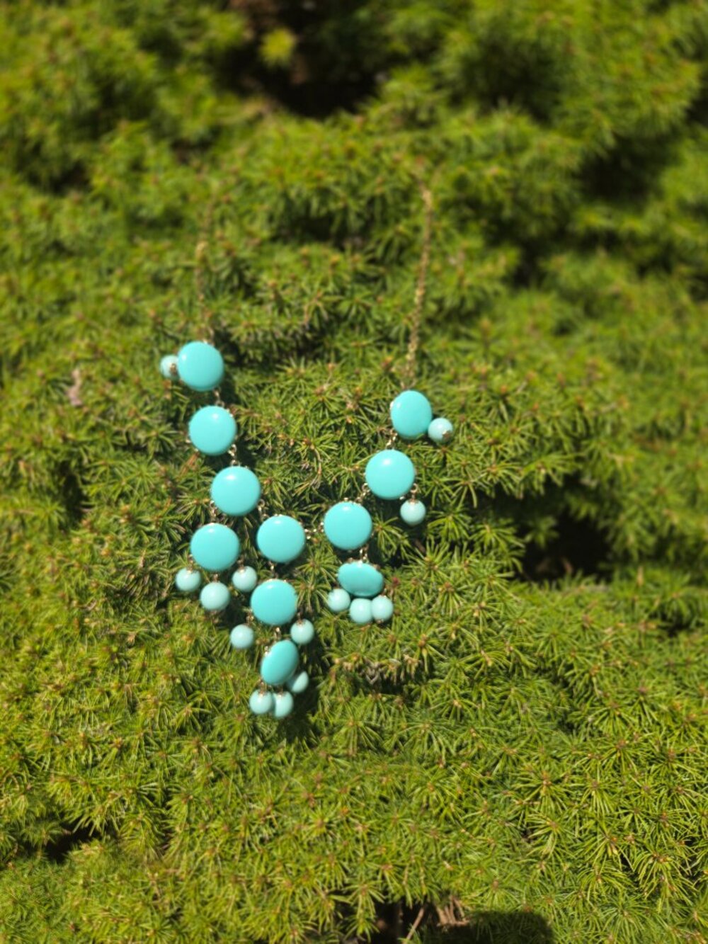 Blue turquoise bubble necklace - Picture 4 of 4